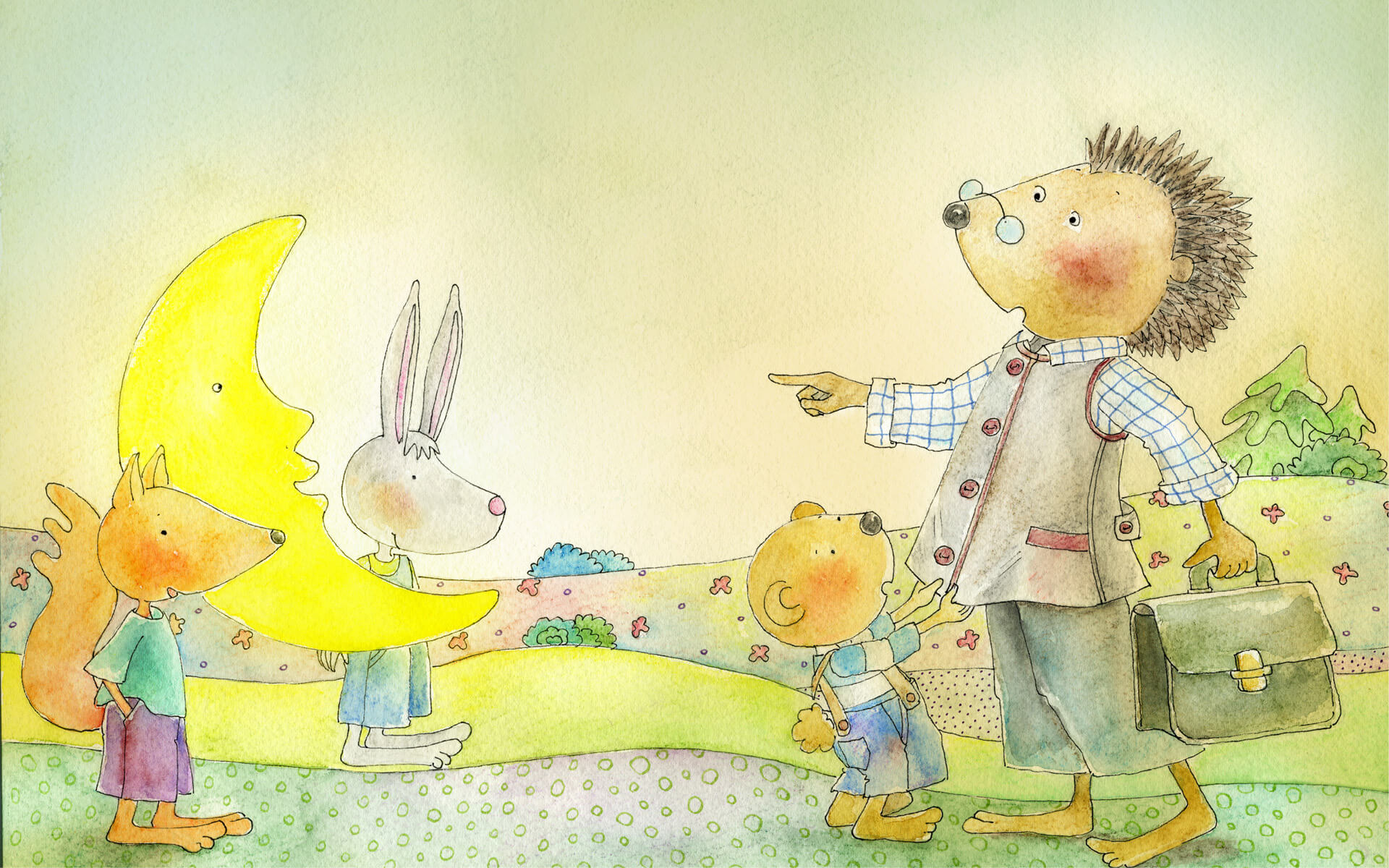 Illustration aus dem Buch "Ben und sein erster Schultag"