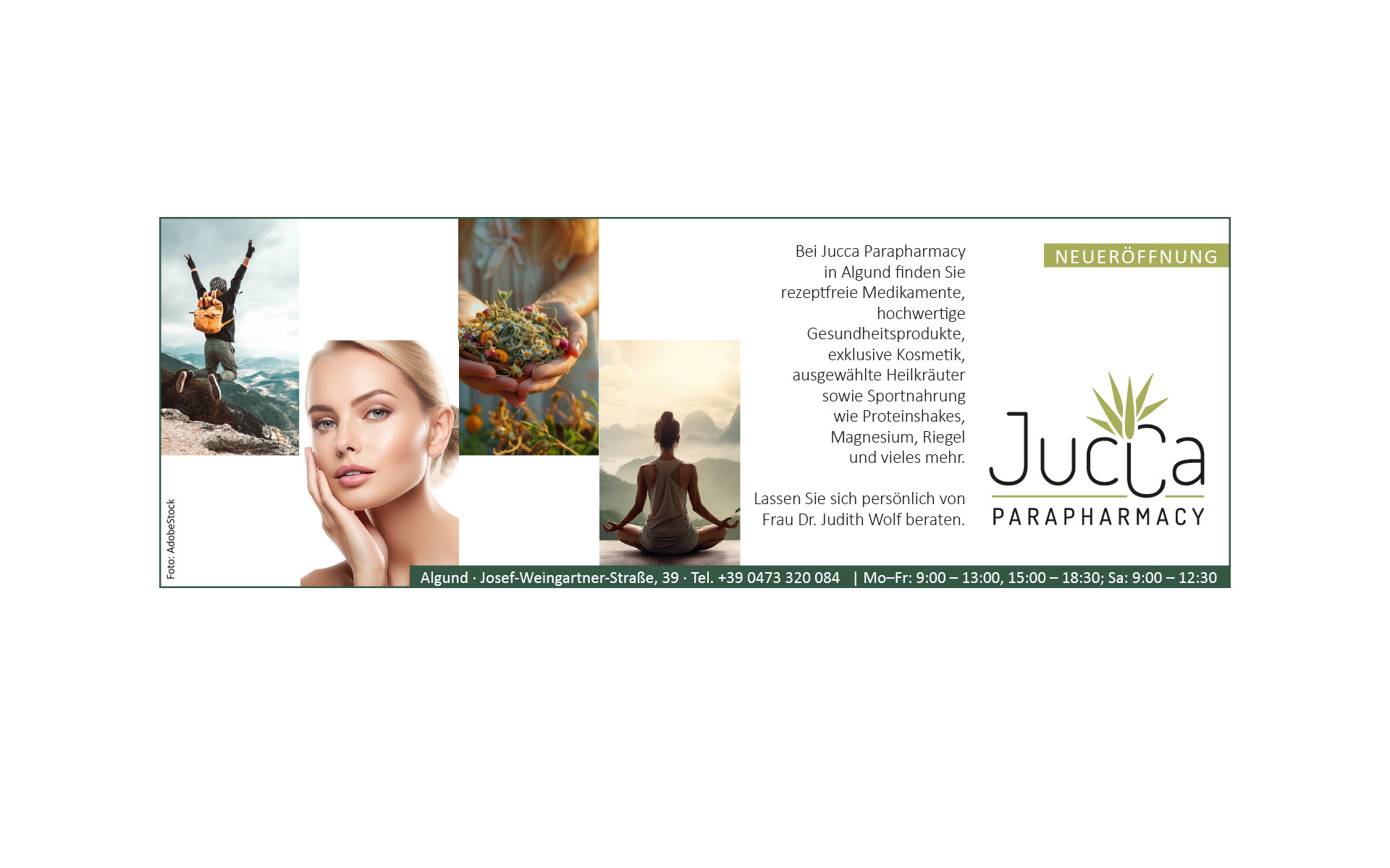 Werbeanzeige Jucca Parapharmacy