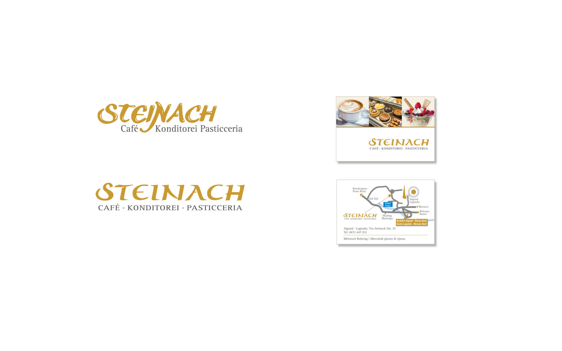 Überarbeitung Logo und Visitenkarte - Café Steinach