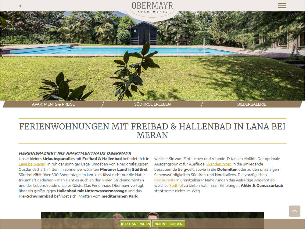 Website obermayr.it Screenshot zepra.it