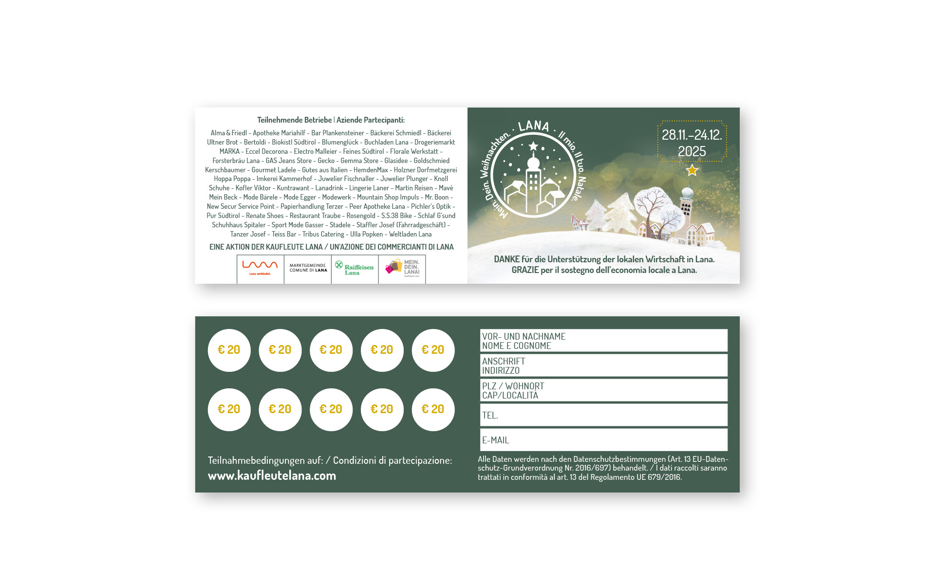 Stempelkarte LANA Mein.Dein.Weihnachten